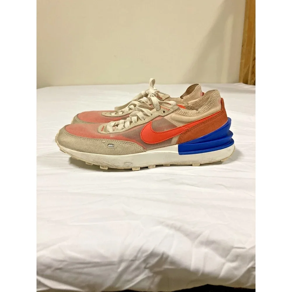 Nike Waffle One Running Shoes Women's Lace-Up Low Top Athletic Sneakers - 8.5